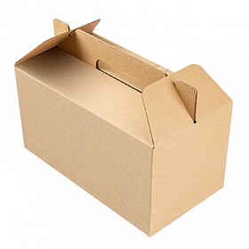 Caixa Asa Menu Lunch Box Kraft 24,5x13,5x12cm 1un