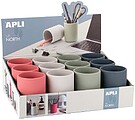 Porta Lápis Silicone Redondo Up North Apli Expositor 12un