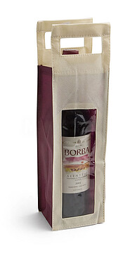 Saco para 1 garrafa de vinho em tecido non-woven