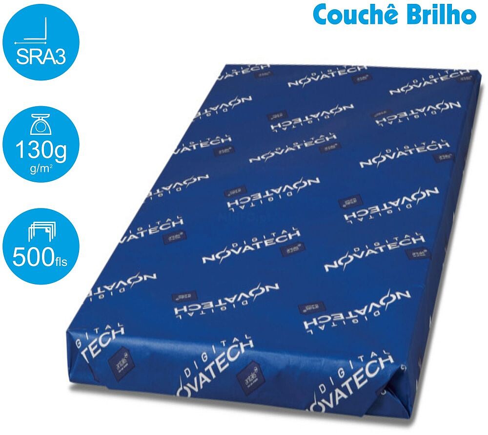 Papel Couché : Digital Gloss SRA3 : 130g/m2 : 45x32 ( Pack 500fls )