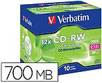 Verbatim CD-RW 12x 700 MB Hi-SPEED PK 10 VER43148