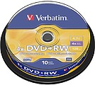 DVD+RW regravável 4x 4,7GB (Embalagem de 10 unidades) 43488