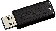 Pen Verbatim 128GB USB 3.0 Pinstripe Black 49319