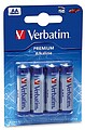 Pilha Alcalina AA Verbatim Pack 4 1.5V 49921