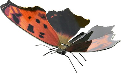 MMS127 : Maqueta 3d Metal Fascinations Mariposa Eastern Comma Montagem Sem Cola Nem Soldadura