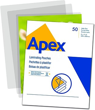 Fellowes Apex Pack de 100 Envelopes para Plastificar A3 - 125 Micras - Acabamento de Alta Qualidade - Transparente 6003401