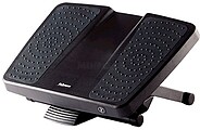 Reposapiés Fellowes Ultimate Professional Series - 3 Ajustes de Altura - Base Antiderrapante - Cor Preta