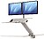Fellowes Sit-Stand Lotus RT Estação de Trabalho Dupla - Superfície Ampla - Inclui Braço para Monitor - Superfície de Madeira Resistente - Cor Branca 8081801 - imagem 1