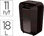 Fellowes LX70 Trituradora de Papel Manual 18L - Tritura até 11 Folhas - Partículas de 4x40mm - Nível de Segurança Din P-4 - Bloqueio de Segurança - Cor Preta 4407501