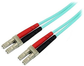 CABLE FIBRA LC DUPLEX 10M AQUA