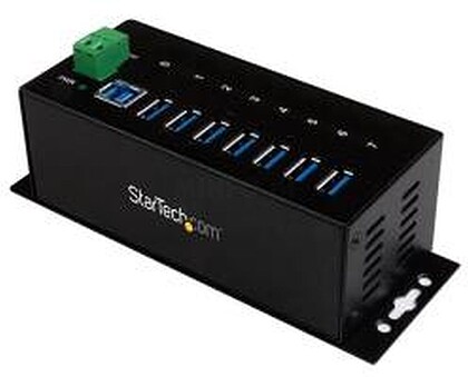 str-ST7300USBME : RUGGED METAL 7PORT USB 3.0 HUB : DIN RAIL & WALL MOUNTABLE HUB