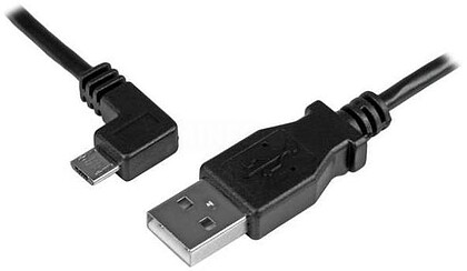 CABLE 1M MICRO USB ACODADO