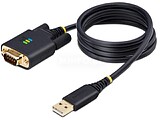 StarTech.com 3ft (1m) USB to Serial Adapter Cable, Interchangeable DB9 Screws/Nuts, COM Retention, USB-A to DB9 RS232, FTDI IC, Level-4 ESD Protection, Windows/macOS/ChromeOS/Linux - Rugged TPE Construction (1P3FFCB-USB-SERIAL) - Cabo