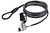 Snblk-Laptop-Lock: Bloqueio de Cabo para Portátil Slim 2M -: Compatível com Slot de Cunha Noble - imagem 1
