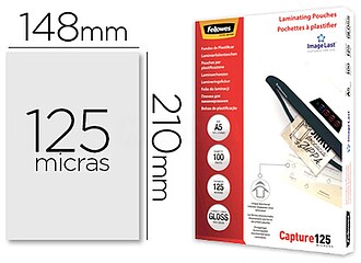 Fellowes Pack de 100 Envelopes para Plastificar Brillo A5 - ...