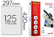 Fellowes Pack de 100 Envelopes para Plastificar Brillo A3 - 125 Micras - Alta Qualidade - Transparente 5307506