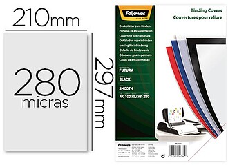 Fellowes Pack de 100 Folhas de Capa de Polipropileno A4 - 28...