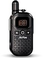 AVPos AVP-COMM-X25 Rádio Portátil - 16 Canais - 446 MHz - USB-C - Autonomia até 18h - Cor Preta