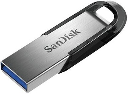 Pendrive Sandisk Ultra Flair Memória USB 3.0 32GB - Sem Tampa - Cor Aço/Preto