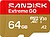 SanDisk Extreme Go - Cartão de memória flash - 64 GB - A2/ Video Class V30/ UHS-I U1 - microSDHC UHS-I SDSQXGN-064G-GN6MN - imagem 1