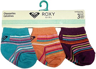 PACK DE 3 PARES DE MEIAS DE BEBÉ ROXY INSIDE SPARK LOGO 7A5...