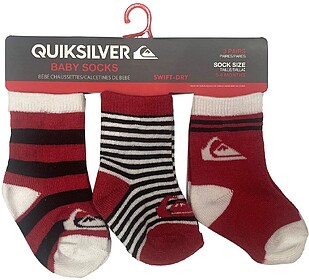 PACK DE 3 PARES DE MEIAS DE BEBÉ QUIKSILVER INSIDE BASIC 7B...