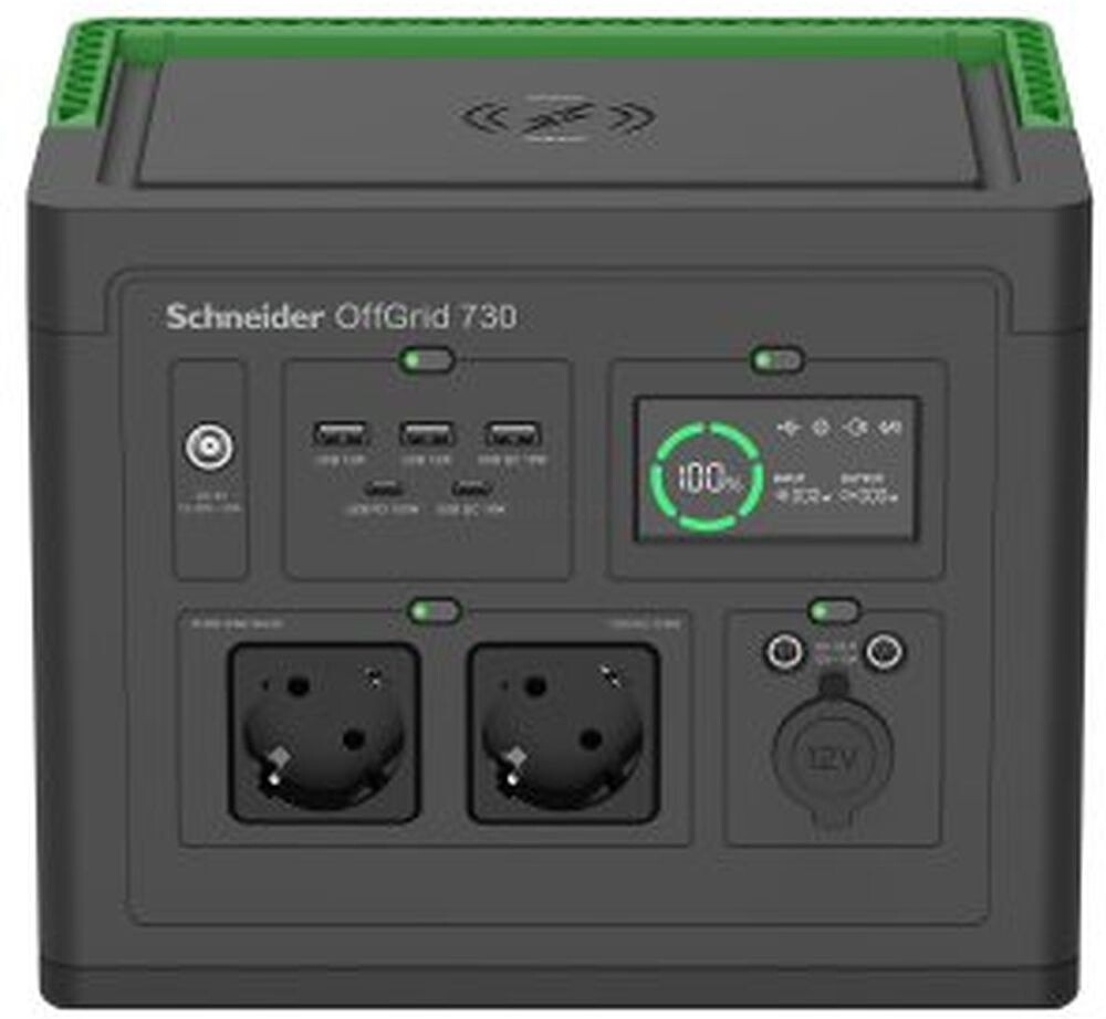 Central elétrica portátil APC Schneider OffGrid 730 738Wh iões de lítio 2 Schuko Sinewave PPS730-GR