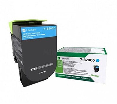 Cartucho de Toner Original Lexmark CS317/CS417/CS517/CX317/CX417/CX517 Ciano - 71B20C0/71B0020