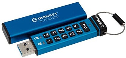 IKKP200/256GB : Kingston IronKey Keypad 200 - Drive flash USB - encriptado - 256 GB - USB 3.2 Gen 1