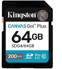 SDG4/64GB Cartão SDXC Kingston 64GB UHS-I U3 V30 Classe 10 ...