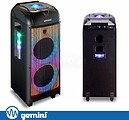 Coluna Amplificada 2x8” 1000W USB/FM/Aux/BT/Tws Gemini GPLT-360