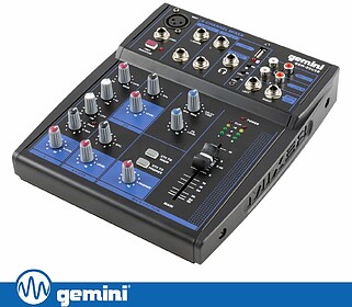 GEM-05USB : Mesa De Mistura 5 Canais USB/BT/Phantom GEMINI