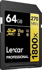 LSD1800064G-BNNNG : LEXAR 64GB PROFESSIONAL 1800X SDXC UHS-I...