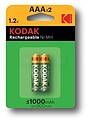 Blister PILHAS Kodak recarregáveis ni-mh AAA LR3 1000 mAh - blister 2 PILHAS