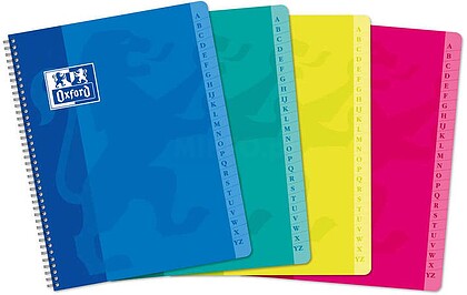 Caderno Oxford Classic A5+ com espiral, capa mole - 90 folhas - Quadriculado 5x5 - Cores sortidas 100101192