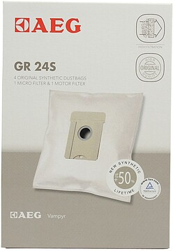 EMBALAGEM SACOS ASPIRADOR AEG - GR24S : COMPATÍVEL C/ GAMA VAMPYR TC