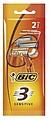 Bic Sensitive 3 Embalagens com 2 lâminas de barbear descartáveis de 3 lâminas - Tira lubrificante com Aloe Vera 889701