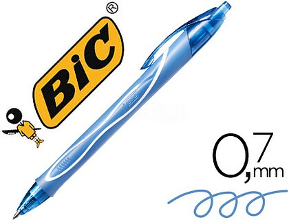 Estilete Bic Gel-Ocity Secagem Rápida - Ponta Média de 0,7mm - Tinta Gel - Secagem Ultra Rápida - Não Mancha o Papel - Cor Turquesa