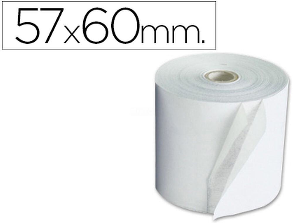 10 x Rolo de calculadora exacompta eletrica 57 mm x 60 mm 60 g/m2 Rolo de calculadora exacompta eletrica 57 mm x 60 mm 60 g/m2 40651E