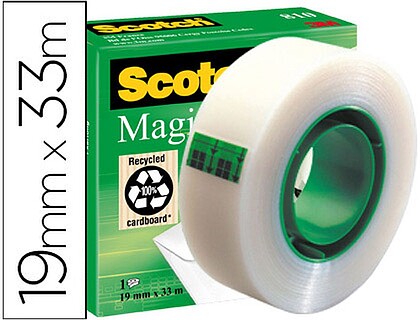 810-1933 Fita Magnética Escocesa Cinta Adhesiva Invisível 19mmx33m - Acabamento Mate Invisível - Perfeita para Etiquetagem - Fácil de Usar - 7100024666 70005241826