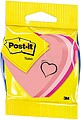 Bloco de Post-it com 225 Notas Autocolantes Reposicionáveis - Formato Coração - 70x70mm - Cor Rosa FT510076563 PO7100172402