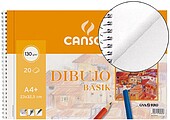 Caderno de Desenho A4+ Canson Basik 20 Folhas Microperfuradas 130g/m² - Sem Quadrícula - Medidas 23x32,5cm - Cor Branca C400110484