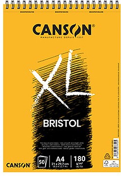 Bloco Espiralado Canson XL Bristol A4 180gr 50 Folhas Bloco Espiralado Canson XL Bristol A4 180gr 50 Folhas
