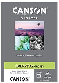 Papel 200gr Foto Canson Everyday Glossy 10x15cm 50 Folhas Pa...
