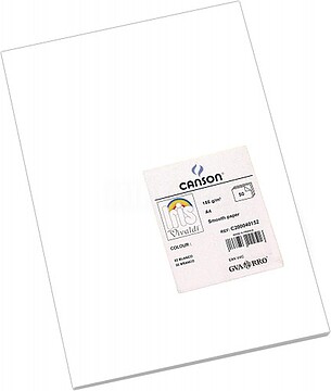 Canson Guarro Pacote de 50 Cartulinas Iris A4 185g - 21x29,7cm - Cor Branco C200040152
