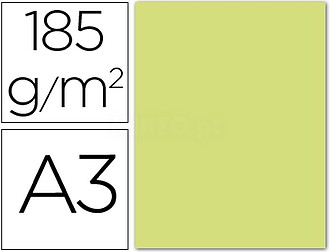 200040206 : CARTOLINA GUARRO DIN A3 VERDE MA? 185 GR EMBALAG...