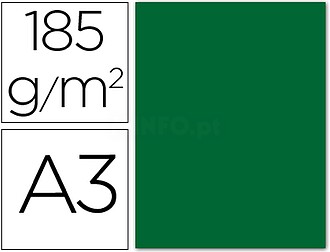 200040209 : CARTOLINA GUARRO DIN A3 VERDE ESCURO 185 GR EMBA...