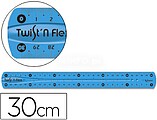 Régua Flexível Maped Twist’n Flex 30cm - Irrompivel - Dupla Graduação - Cores Aleatórias Azul, Rosa e Verde 027900