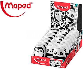 34014 : 25 x Apara lápis plástico maped shaker fancy 1 uso...
