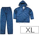 Conjunto de Chuva Deltaplus 400 Poliester/PVC Azul Marinho Tamanho XL